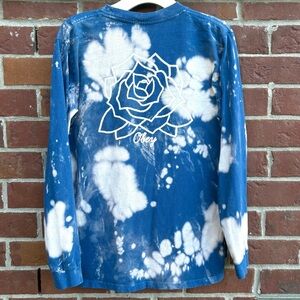 Obey Blue Tie-Dye Long Sleeve Shirt